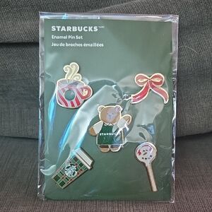 Starbucks Festive Enamel Pin Collection